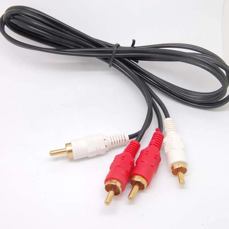 

Gold Plated 2 RCA to 2 RCA Male To Male Dual Stereo Audio Cable white/red