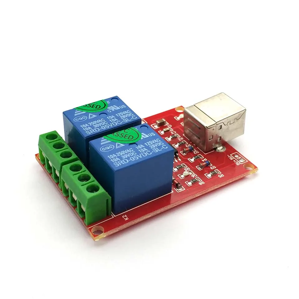 2 Channel DC 5V Computer USB Control Switch Drive Relay Module PC Intelligent Controller