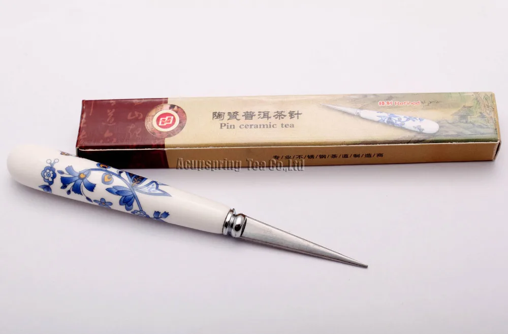 Unique Tea Needle/Knife/Cutter,For making Ripe/Raw Puerh tea,Pu'er tea accessories,Ceramic arts,with Secret gifts