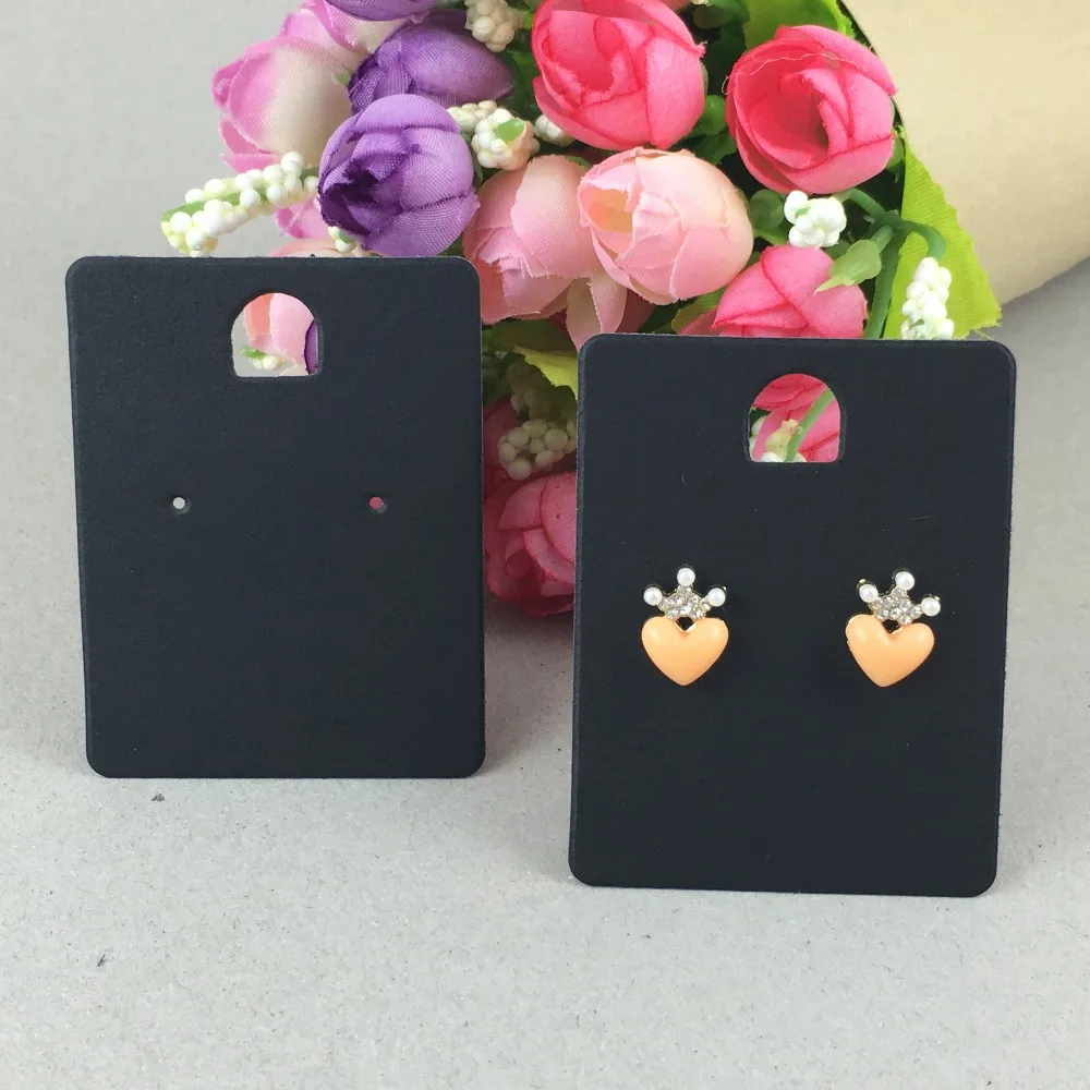 200PCS 6.5*5cm Kraft Earring Cards Paper Jewelry Display Card Earrings Vintage Classic Card Packaging Accessories Earrings Card