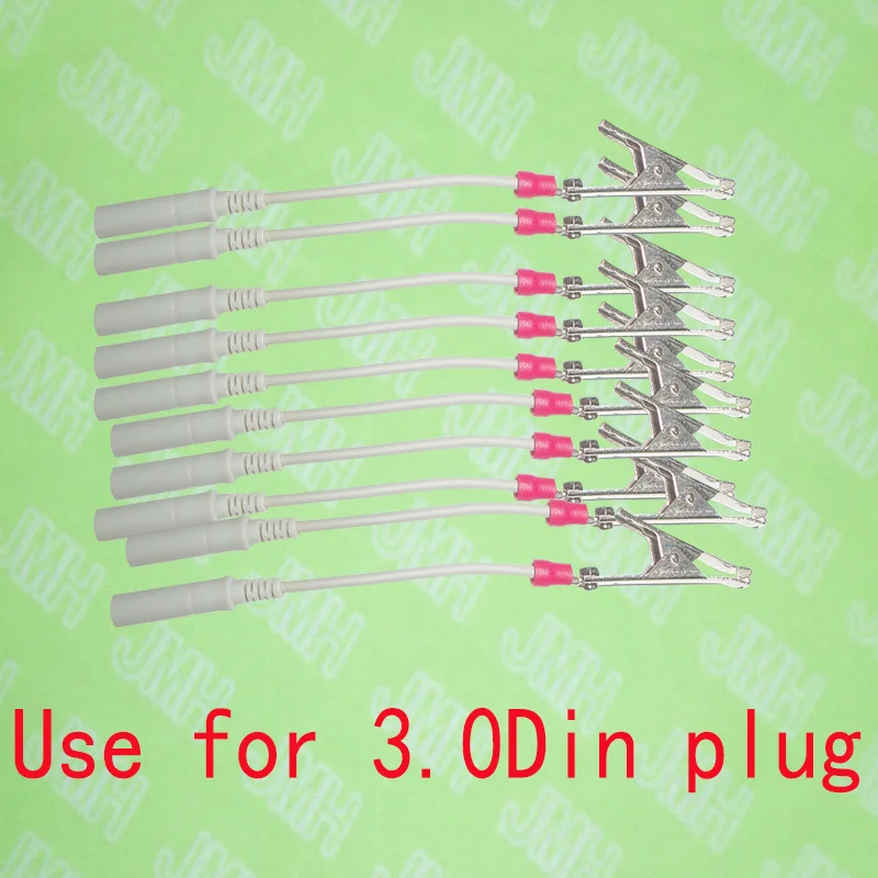 ECG and EKG cable electrodes adapter,use with 3.0 DIN shift to Veterinary clip leadwires,10pcs in set.