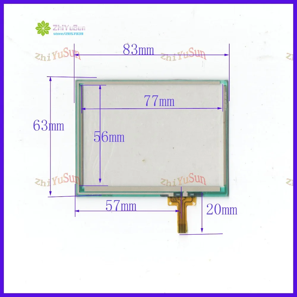 

ZhiYuSun 83mm*63mm TP-035F-04 3.5inch 4 line touch screen panel 83*63 Sensor glass Compabible for GPS CAR