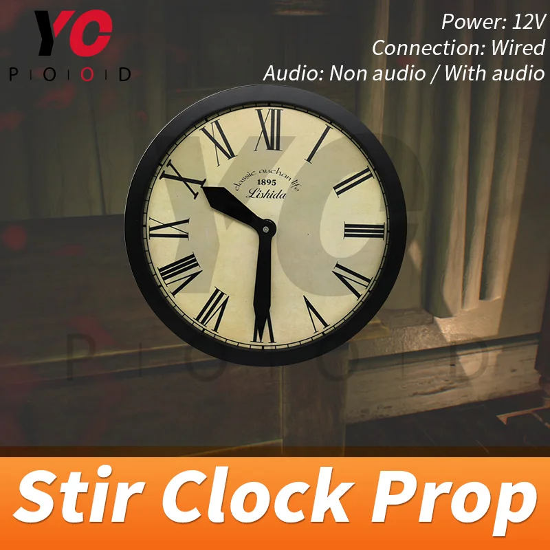 YOPOOD Clock Prop Escape Room in Real Life Stir clock in correct time to unlock takagism game prop set certain time previously