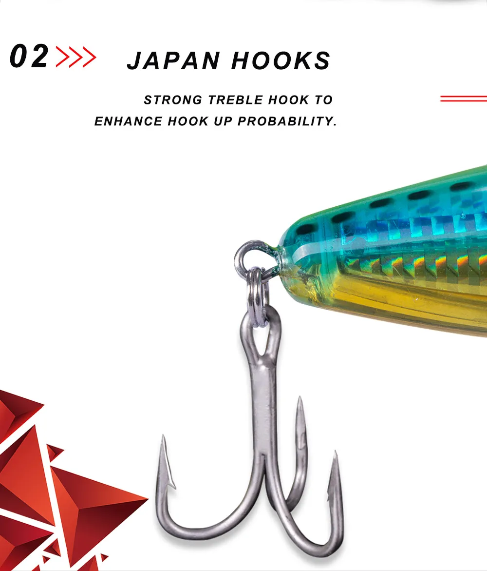 Noeby Popper-Angelköder, großer Popper-Köder mit lautem Geräusch, 200/160/120 mm, zum Angeln auf Barsch, Blaufisch, Thunfisch, mit VMC-Haken – Detail 2