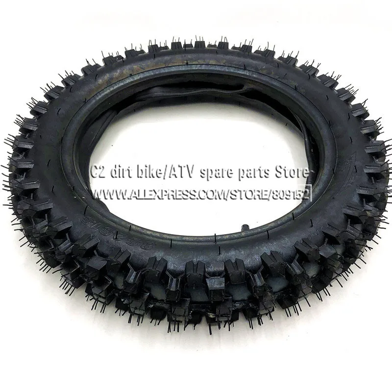 Off Road Tire 80/100-12 with Inner Tube 3.00-12 for Dirt Pit Bike Motocross Off Road Motorcycle 12 inch Rear Wheel