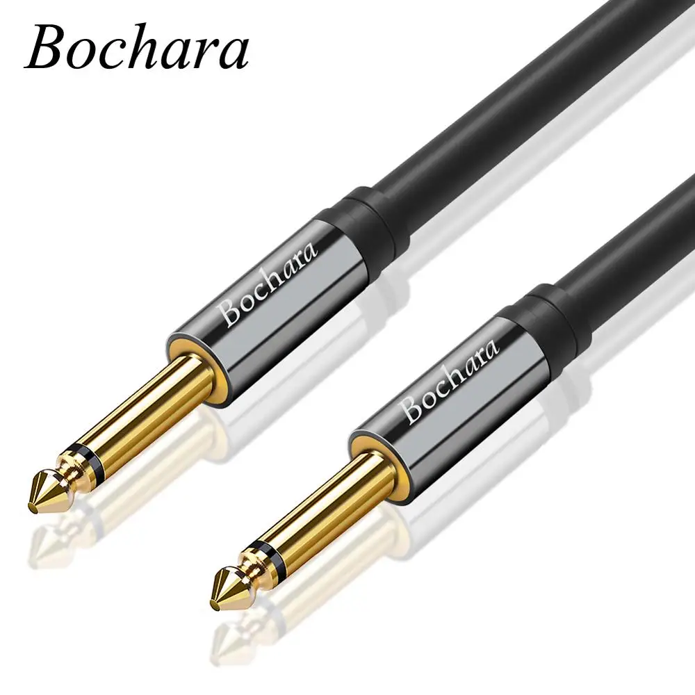 Bochara gitara kabel 1/4 Cal 6.35mm TS do 6.35mm TS OFC kabel Audio folia + pleciony ekranowany 2m 3m 5m 10m