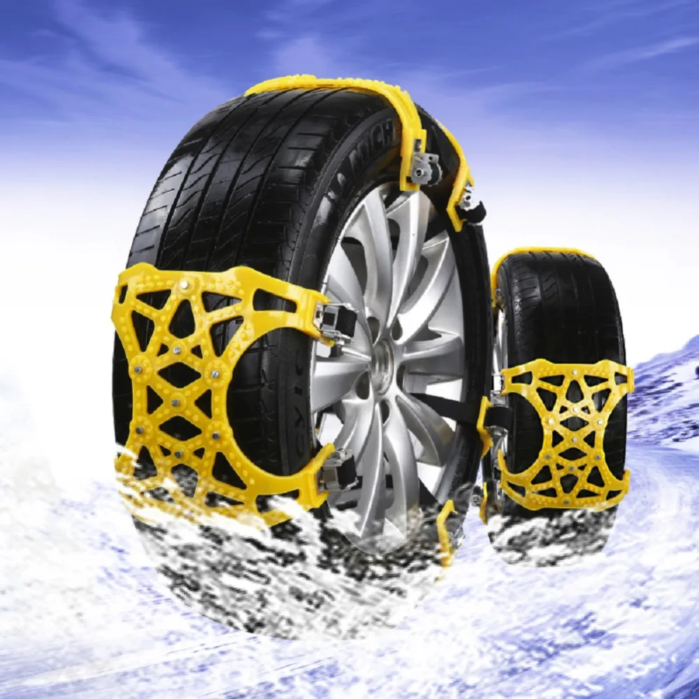 

6PCS Tyre Wheel Chains for Mud Sand Snow Ice Road Anti-skid Car Truck Off Road TPU Snow Chains fit tire width 155-285mm