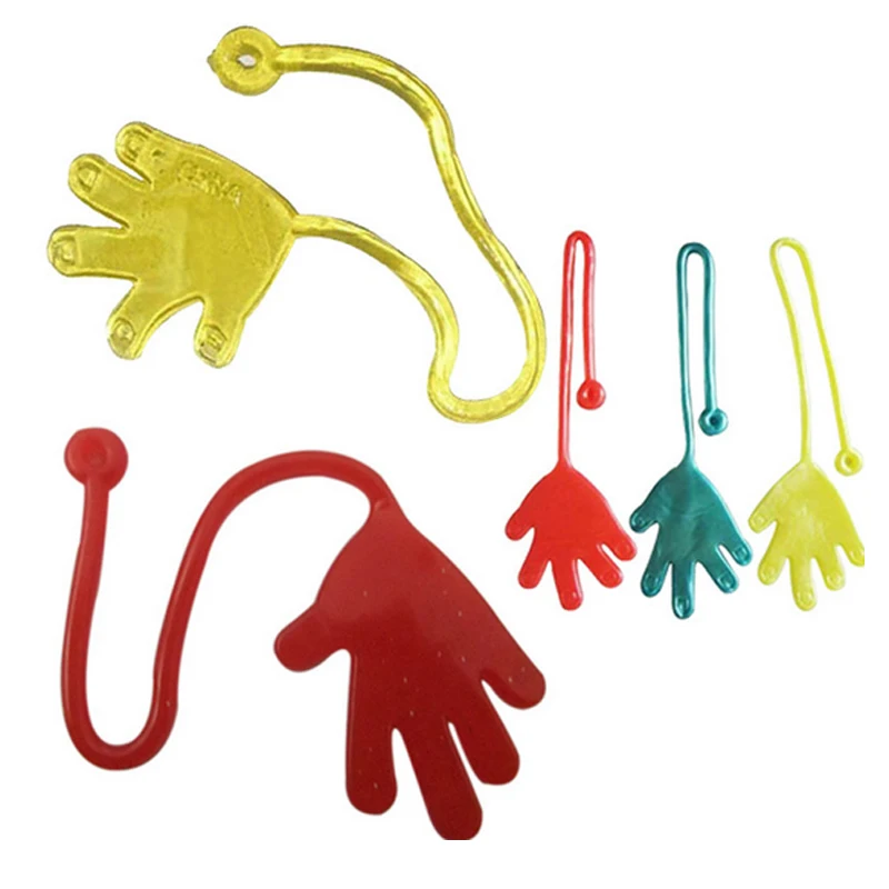10PCS Novidade Glitter Sticky Hands Gags Engraçado Adulto Gadget Prático Piadas Amante Amante Presentes Brinquedos Para Crianças Baby Kids