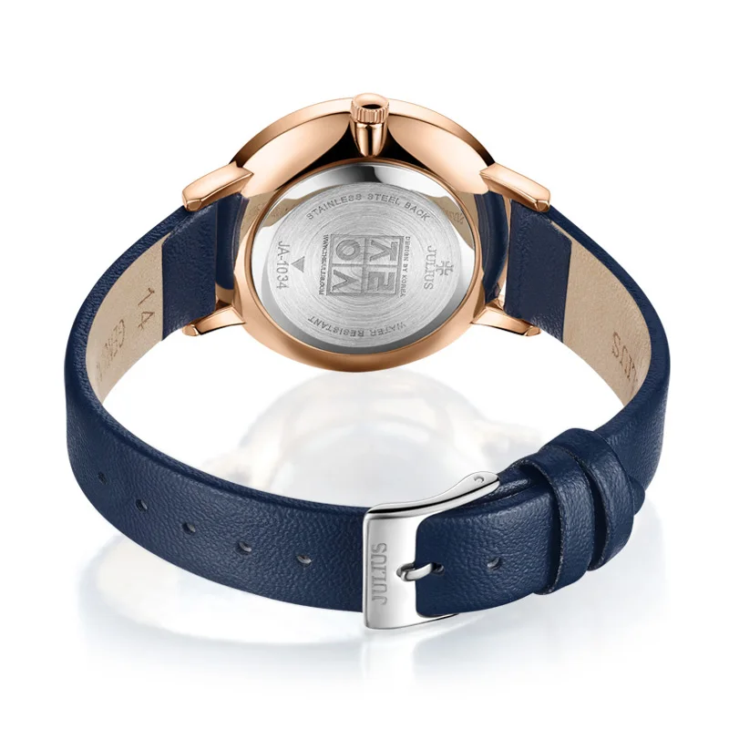 Sale Classic Julius Women\'s Watch Japan Quartz Hours Fashion Clock Leather Bracelet Girl\'s Birthday Valentine Gift No Box