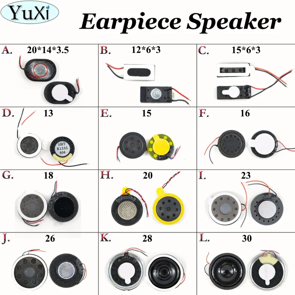 YuXi 1pcs Loud Speaker Buzzer Ringer For Cellphone Compatible Universal Used 30*5.5/28*5.5/26*5/23*4.5/20*3.5mm