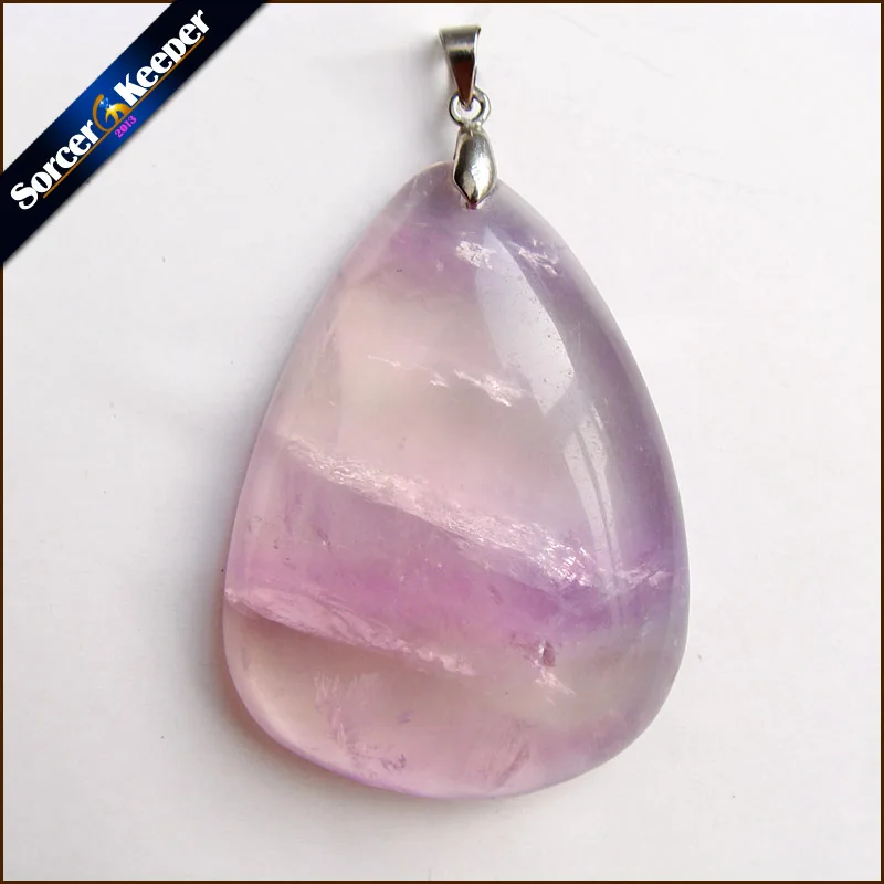 Commercio all'ingrosso Genuine Naturale Arcobaleno Fluorite di Cristallo Pietre Reiki Guarigione Delle Donne Collane Del Pendente Borda il Mestiere Monili Che Fanno QS542