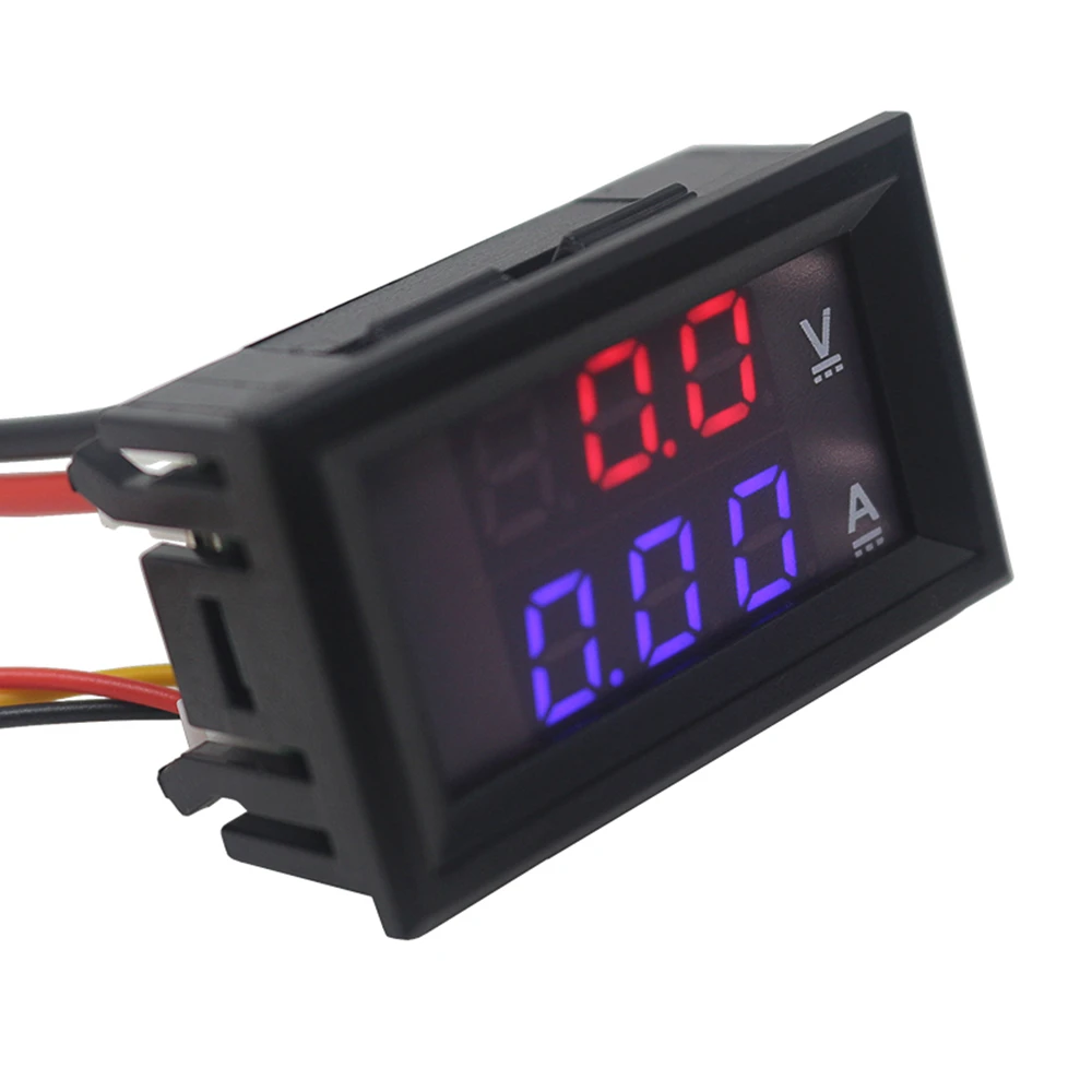 Digital Ammeter Voltmeter DC 100V 10A 50A 100A Amp Meter Volt panel Voltage Current Meter Tester Gauge Dual LED Auto Car