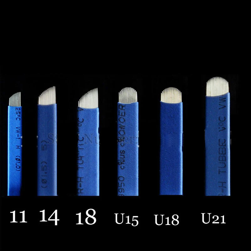 

Микроблейдинг 0,20 мм, 10 шт., тату-игла для ламинирования, 7, 9, 12, 14, 17, 21, ручка для бровей