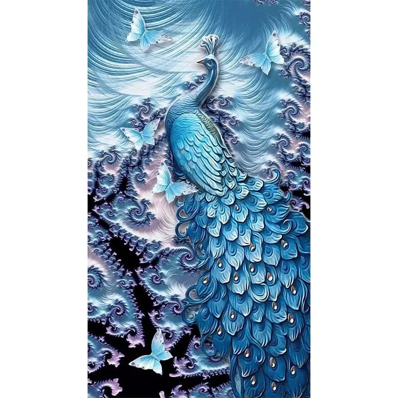 

Алмазная вышивка «Павлин бабочка», животное особой формы, полная Алмазная мозаика «сделай сам», мозаика из бисера