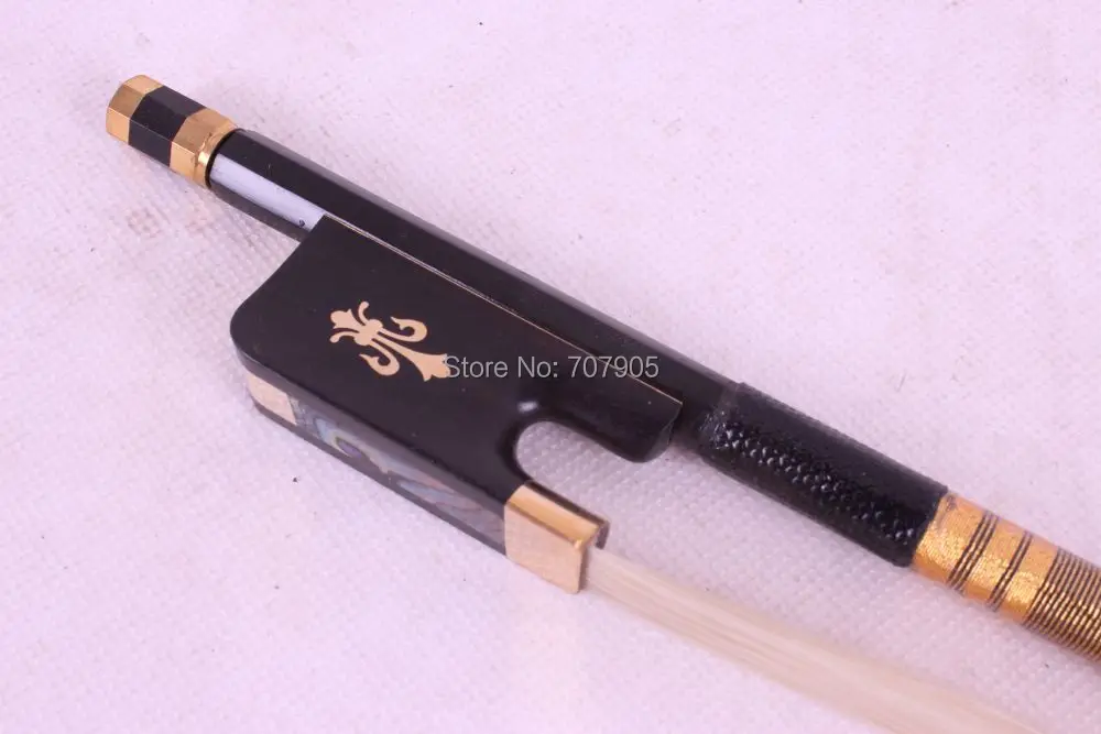 

1 pcs 4/4 Cello Bow black Carbon fiber Round Stick Ebony fro g High Quality New #DT-046