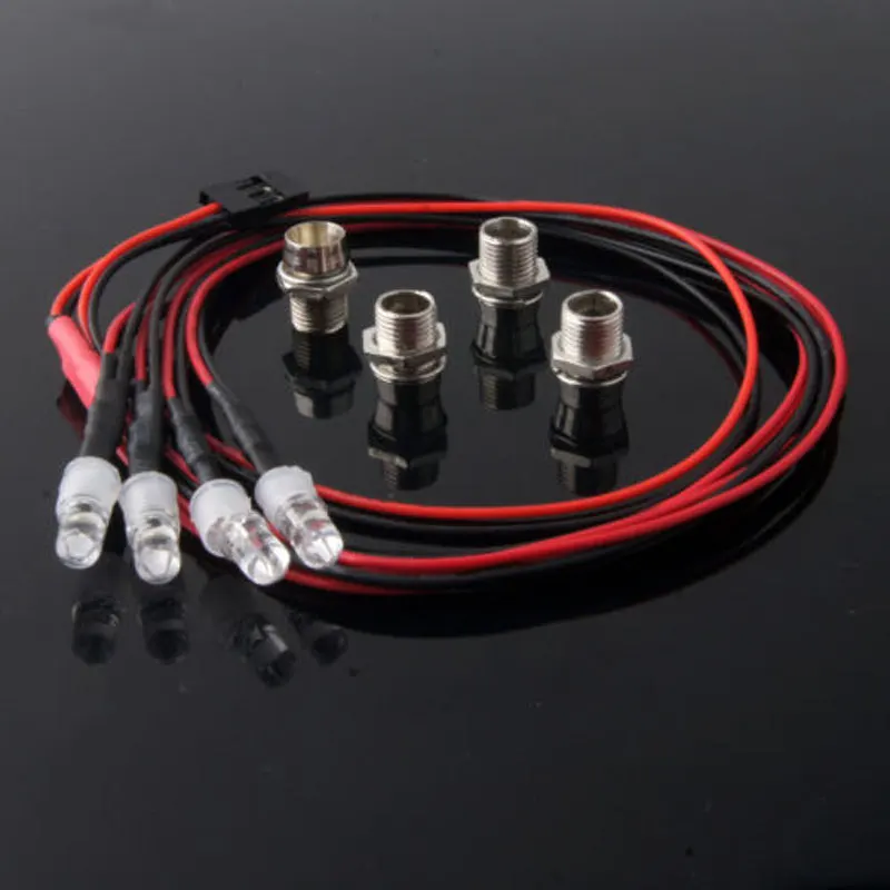 1Set 2&4 Metal Lamp LED Light Lights 3V-7V 3mm 5mm For 1/10 1/8 Nitro Electric Power RC Remote Control Cars