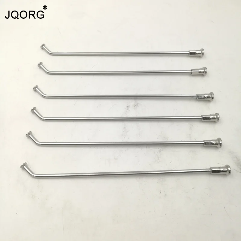 

JQORG 9G Stainless Steel Material Bike Spokes Angle 135 Degree Length In 60-310mm Customize Sliver Motorbike Spokes Customized