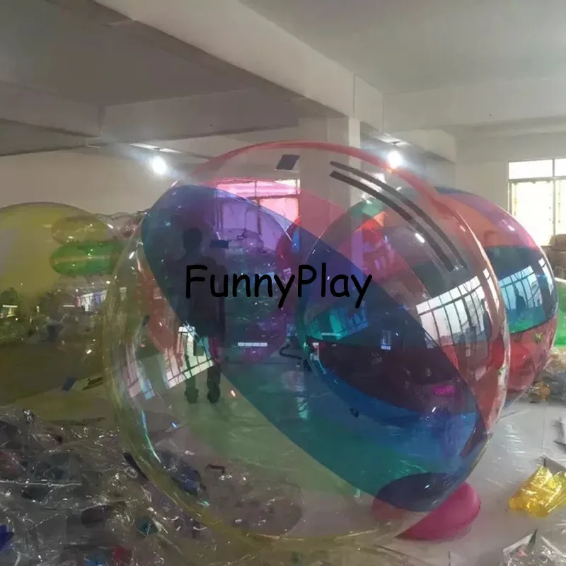 

zorb ball in sports and entertainment Water Paly Equipment swimming pool rolling water roller exciting bouncing balls