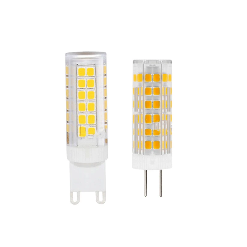 

10X G4 G9 LED Lamp AC 220V 5W 7W 9W LED Corn Bulb Ceramic Crystal SMD 2835 LED Spotlight 360 Degree Replace 40w 50W Halogen Lamp