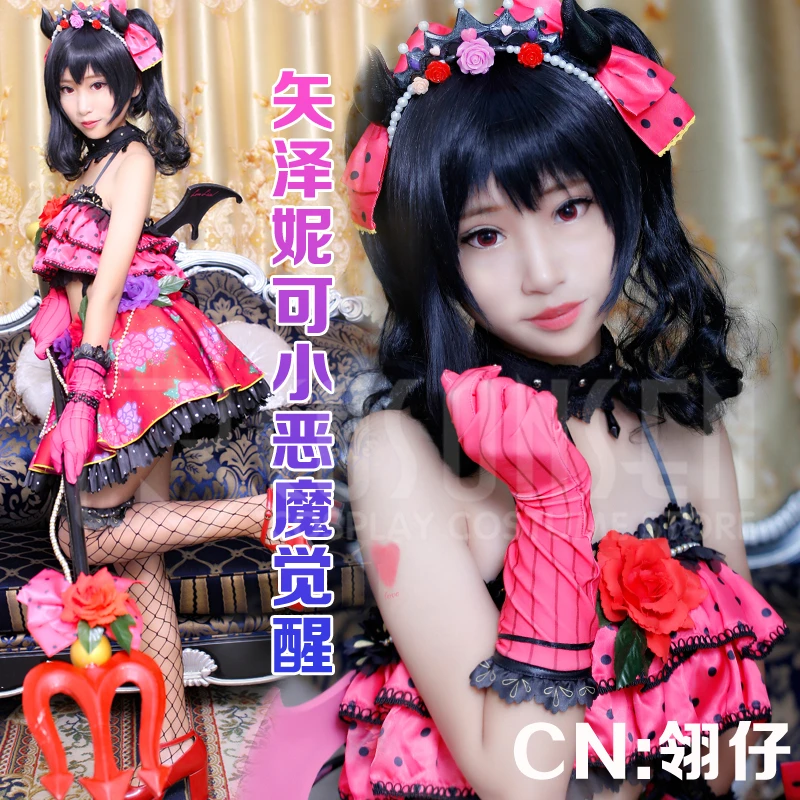 

COSPLAYONSEN Love Live! Yazawa Nico Rare Cosplay Costume All Sizes Little Devil Ver Halloween Dress Costume Demon