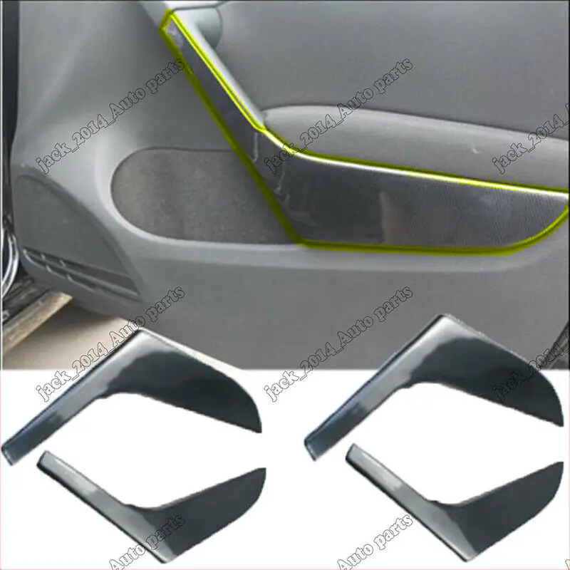 Carbon Fiber Interior Door Armrest Decor Trim For VW GOLF MK6 2009 2010 2011 2012 2013