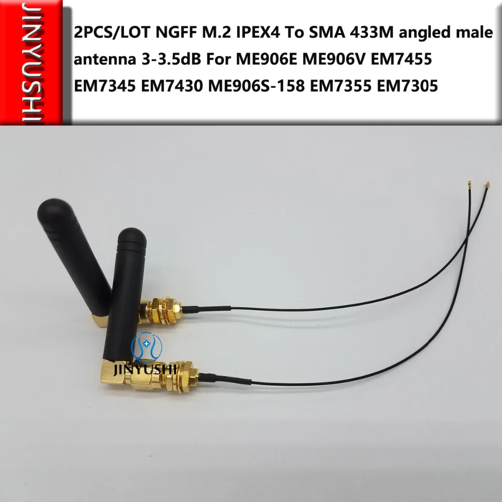 

2pcs/lot IPEX4 NGFF M.2 To SMA 433M 3dB antenna Pigtail For ME906E ME906V ME906J EM7455 EM7345 EM7305 EM7430 EM7355 ME906S-158