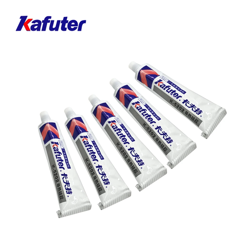 5pcs Kafuter 80g K-5202 High temperature resistant Thermal Grease Heat Sink Paste For LED Light CPU PCB COB Chips Special Glue