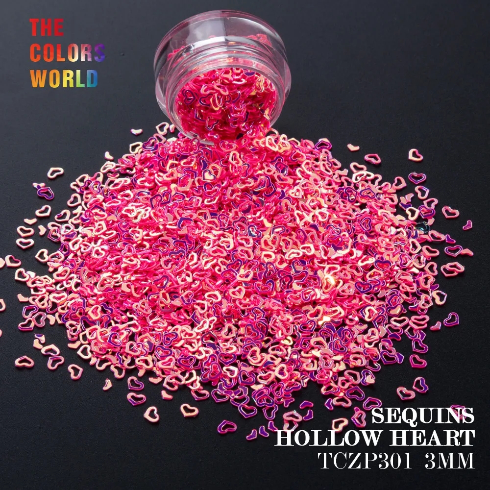 

TCT-110 Hollow Heart Shape 3MM Sequins For Nail Art Decoration Body Art Nail Gel Polish Manual DIY Decoration Crafts Decoration