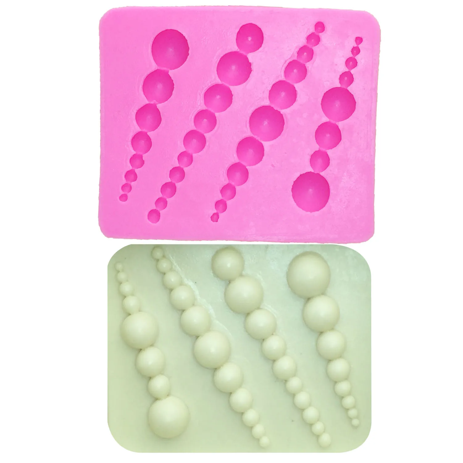 M0163 3D Round Pearls Beads Silicone Mold Kitchen Baking Fondant Cake Decor Tool Sugarcraft Mould For DIY Cake Decoration