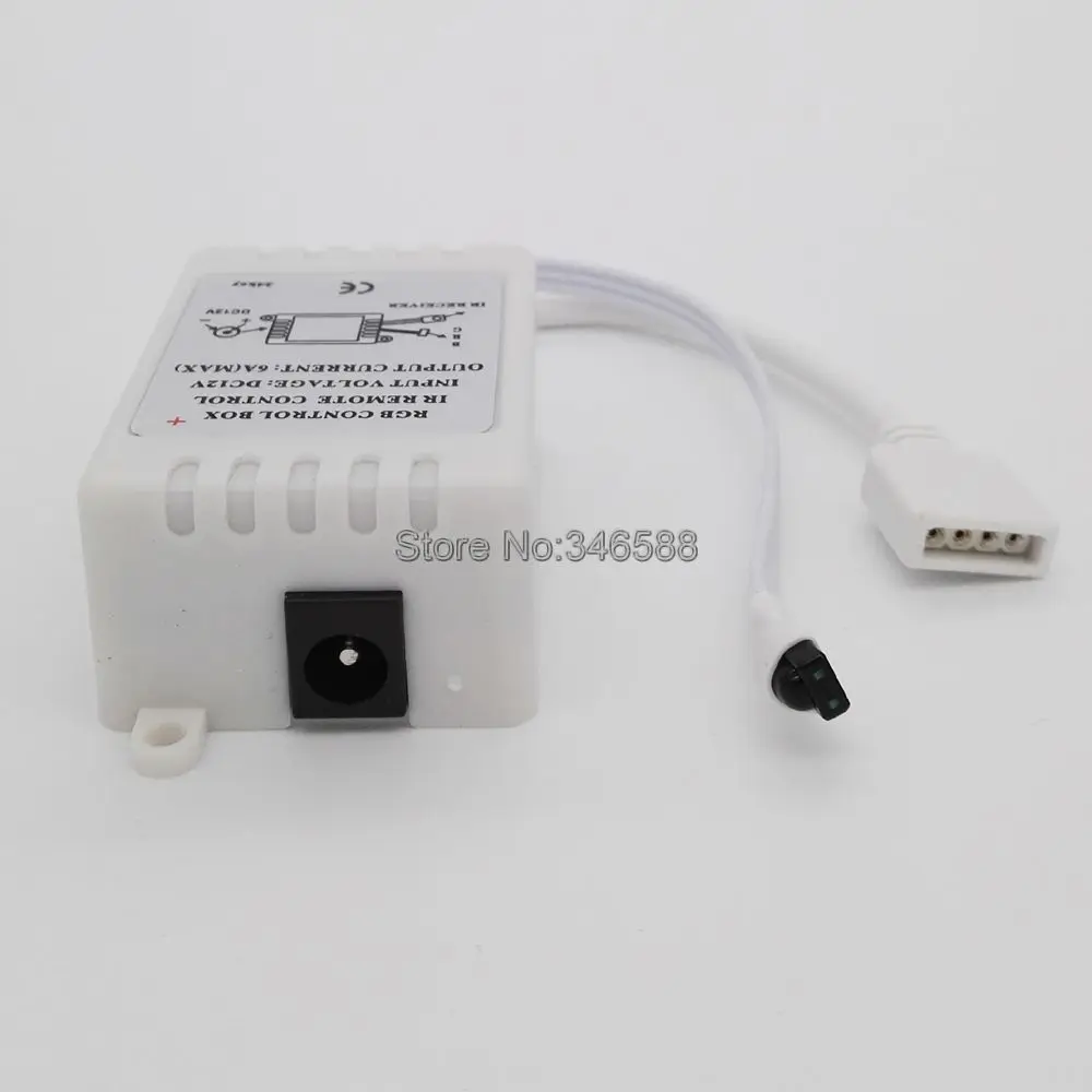 12V 6A 2A x 3CH 72W 24 Key Wireless IR Infrared Remote LED Controller for 3528 5050 RGB LED Strip Light Tape