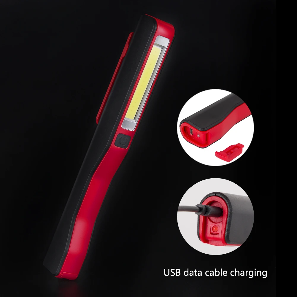 Coquimbo USB Charging COB LED Flashlight Multifunction LED Torch Light With Magnetic Working Inspection Lamp Pen Pocket Lamp