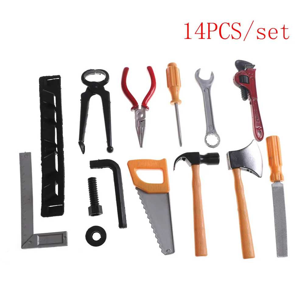 14pcs/Set DIY Classic Boy Building Repair Tool Toys Plastic  Construction Educational Toy Tool Kits Set