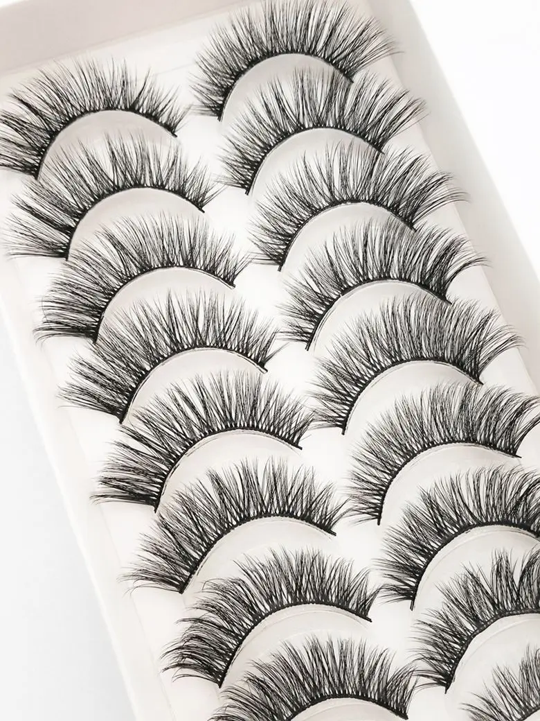 HBZGTLAD Wholesale 10 pairs Lashes Eyelashes cilios 3d Mink Lashes wholesale mink eyelashes false eyelashes maquiagem