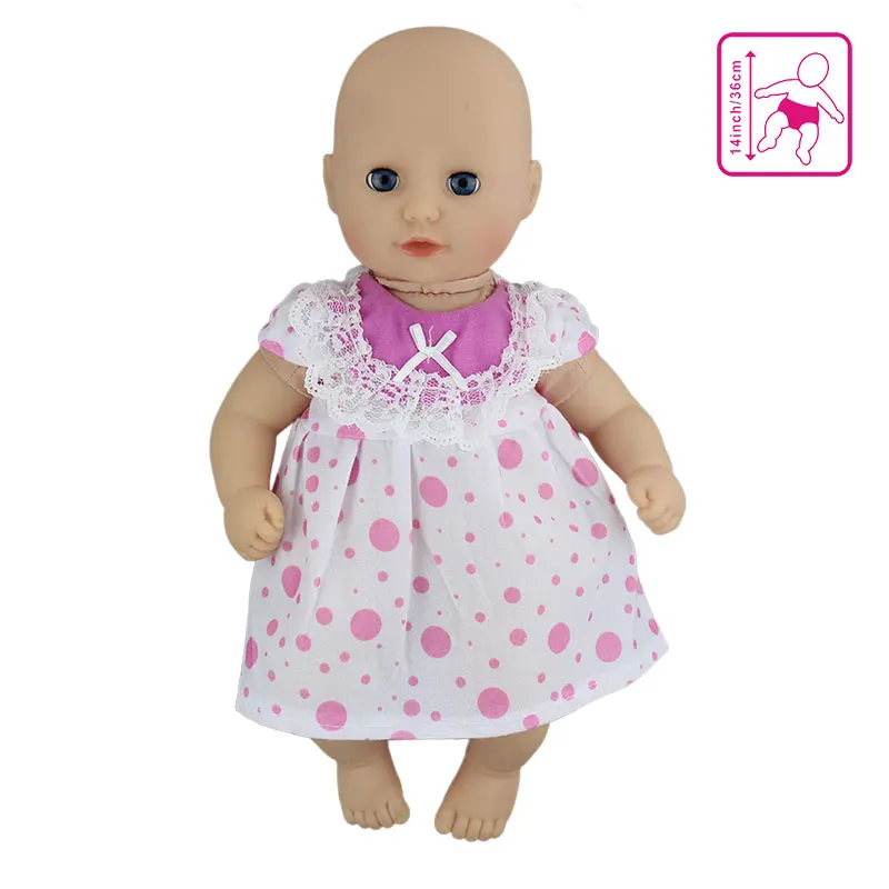 New Lovele Dress  Doll clothes Wear fit for 36cm Baby doll, Children best Birthday Gift