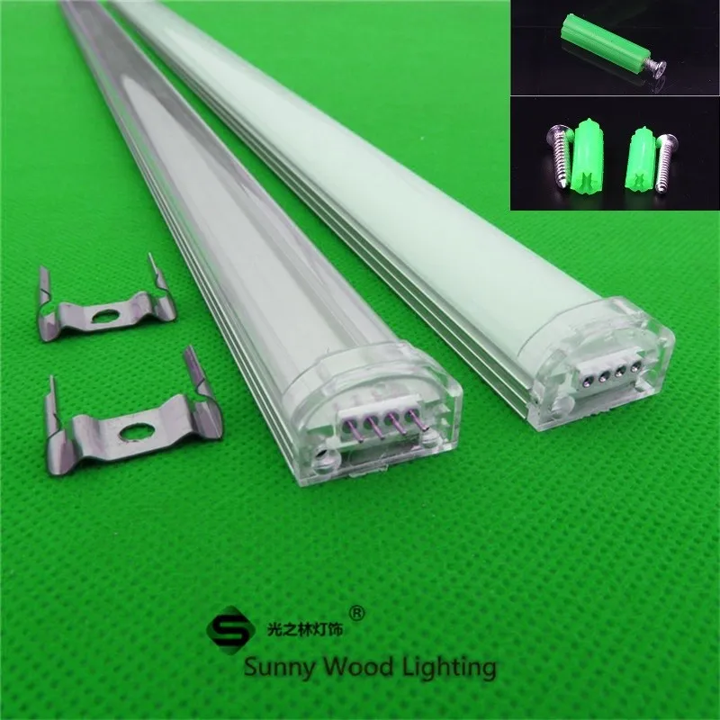 

10x1m seamless led aluminum profile for led strip,connective led channel with milky/transparent cover for 12mm pcb