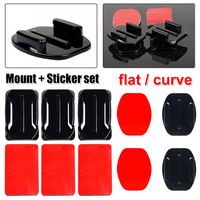 Adhesive Mounts For Go Pro 7 6 5 4 3 Curved Flat Mounts Sticky Pads for Go Pro Xiaomi Yi SJCAM Action Camera Helmet Board Car