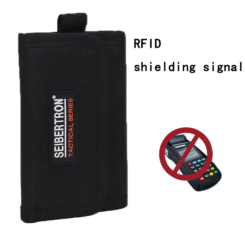 Seibertron Tactische mannen Pocket Geld Portemonnee Portemonnee Gear Zwart Bruin Sport Micro Portemonnee RFID Blocking Leger Portemonnee Waterdichte