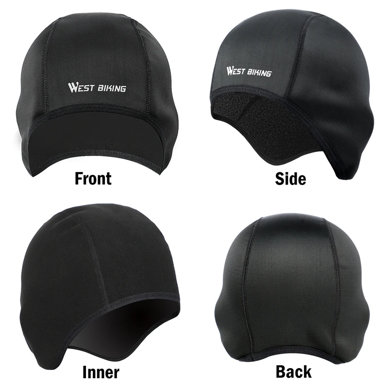 WEST BIKING Cycling Helmet Cap Winter Warm Fleece Cap Riding Headband Sport Bandana Fiets Mut Running Hat Bike Cycling Caps