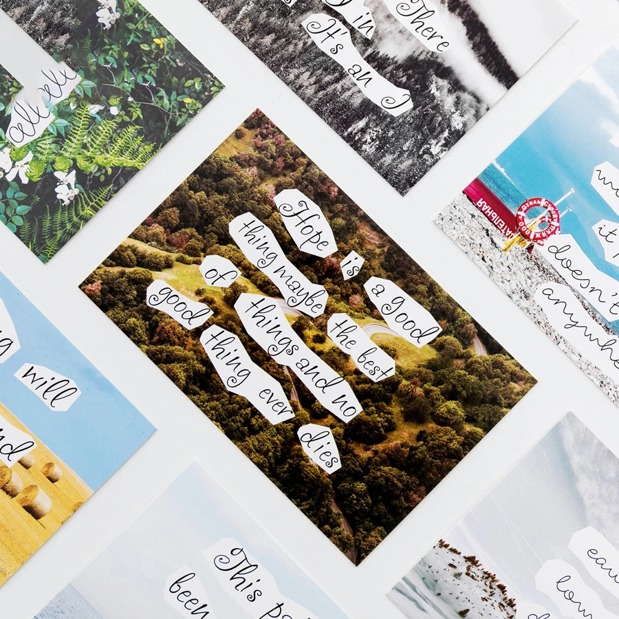 

30pcs words in view card multi-use as Scrapbooking party invitation DIY Decoration gift card message postcard greeting card