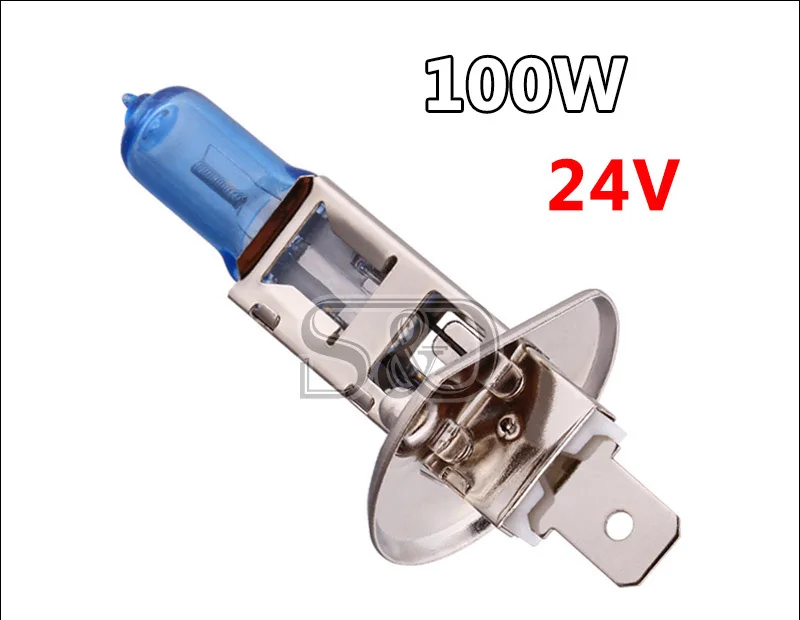 2pcs 24V H1 100W Super Bright White Fog Lights Halogen Bulb High Power Car Headlight Lamp Car Light Source parking auto