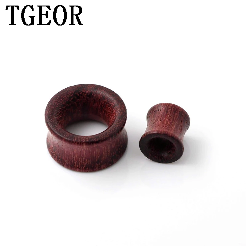 Hot new wholesale Fashion Charm 70pcs double flare mixed 7 gauges multi colors original wood ear plug free shipping