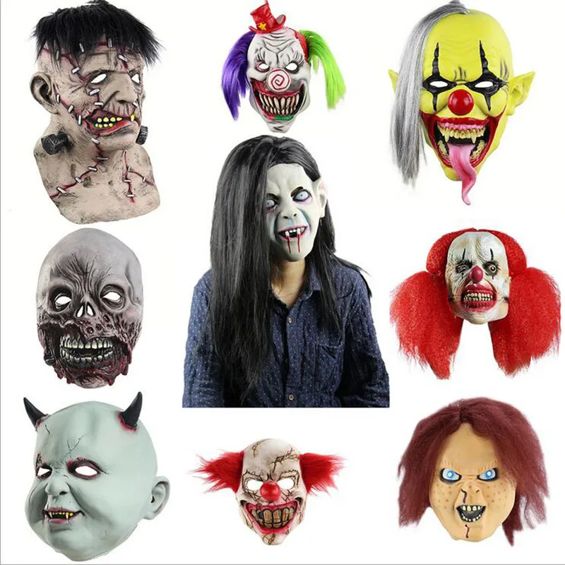 

Scary Latex Mask Horror Halloween Zombie Ghost Adult Full Face for Masquerade Party Costume Cosplay Fancy Dress Halloween Props