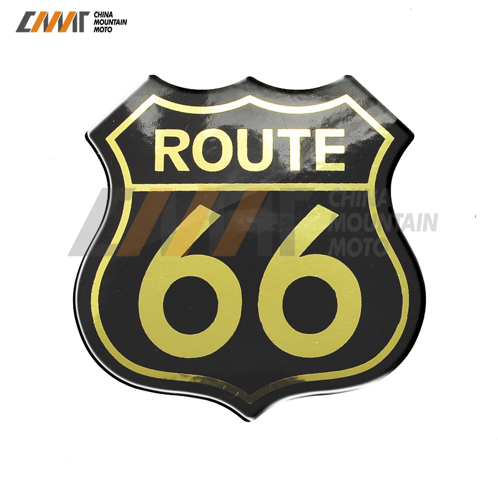 3D Motorcycle Decal America US Route 66 Sticker Car Tail Sticker for Moto ATV