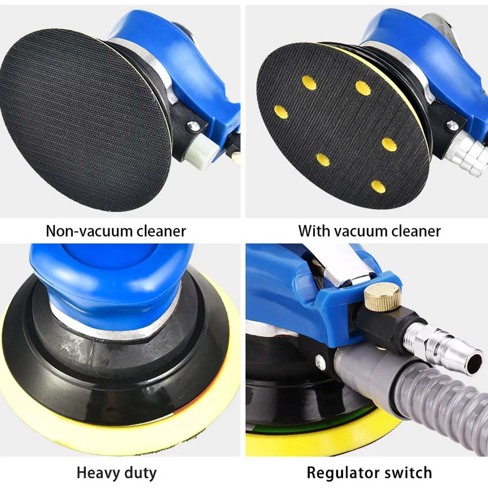 Car Polisher Random Orbital Detailing Waxer Buffer Boat Truck Professional Polisher Vacuum Cleaner Set Tool 5inch Polishing