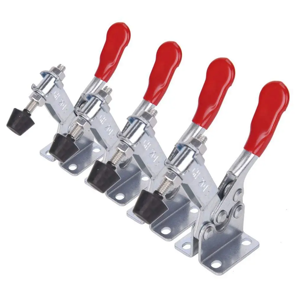 Hand Tool Toggle Clamp 201B Antislip Red Horizontal Clamp 201-B Quick Release Tool 4Pcs