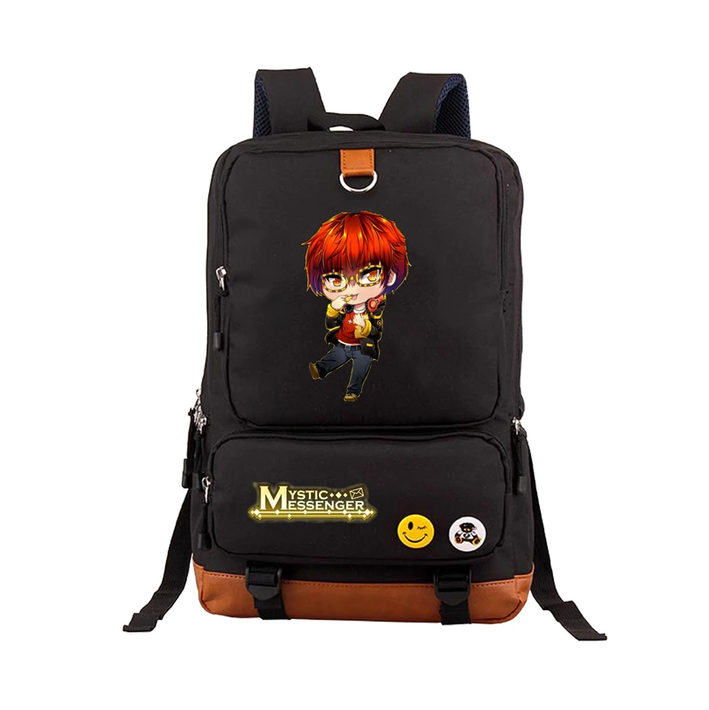 Anime Game Mystic Messenger Backpack For Boy Girls Bags Full Character Cartoon School Bag Student Bookbag Men women's Rucksack