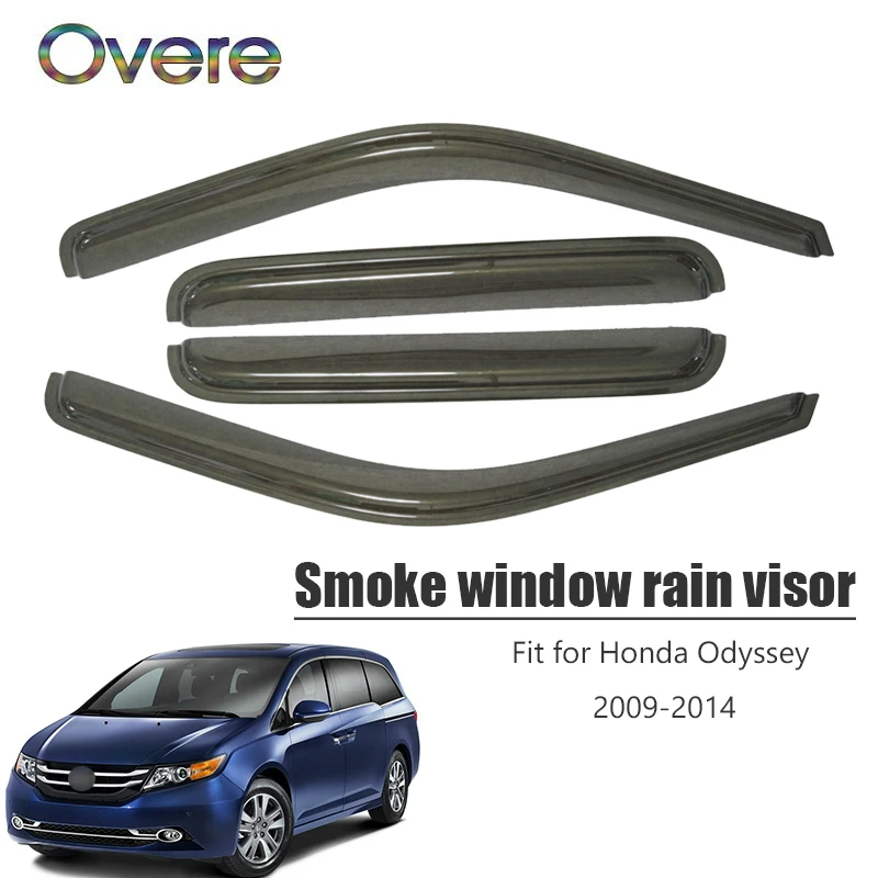 

OVERE новый 1 комплект, козырек от дыма и дождя для Honda Odyssey 2009 2010 2011 2012 2013 2014, вентиляционные солнцезащитные дефлекторы, аксессуары