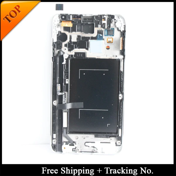 

Tracking No. 100% tested Super AMOLED For Samsung Note 3 LCD N9005 N900A Display LCD Screen Touch Digitizer Assembly with frame