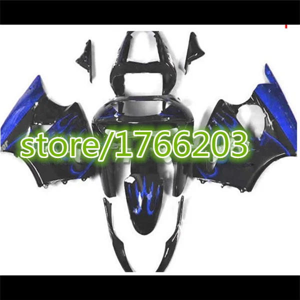 

Nn NEW New blue flame black Fairings for KAWASAKI Ninja ZX-6R 98-99 ZX 6R 1998-1999 ZX6R 98 99 ZX 6R 1998 1999 Fairing kits