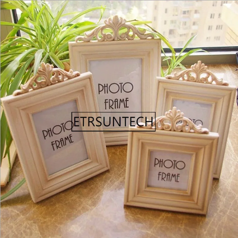 36pcs White Wood Photo Frame Vintage Children Photograph Props Picture Holder Wedding Gifts Home Decor 6 Inch